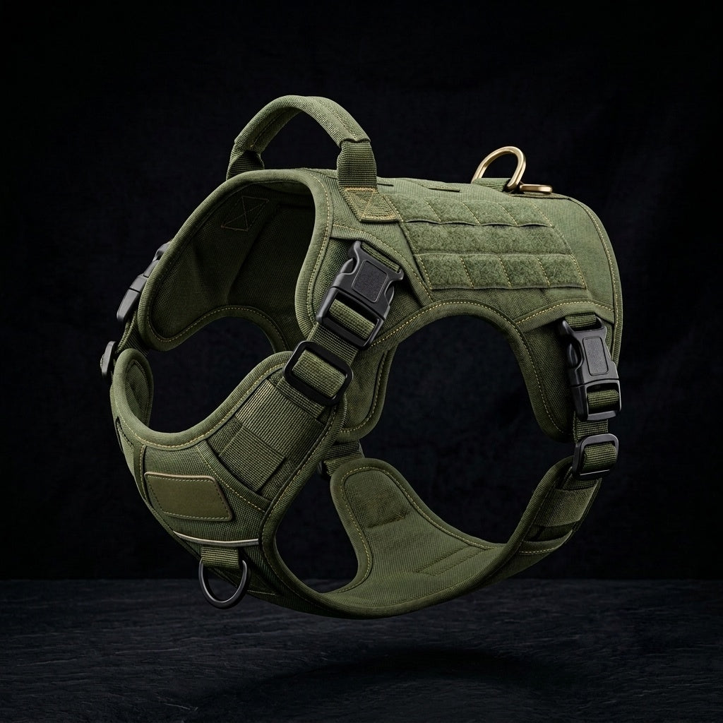 Tactical Dog Harness — No Pull Military K9 Vest, Waterproof, Reflective, Adjustable | German Shepherd, Malinois, Large Breeds