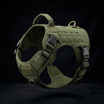 Tactical Dog Harness — No Pull Military K9 Vest, Waterproof, Reflective, Adjustable | German Shepherd, Malinois, Large Breeds