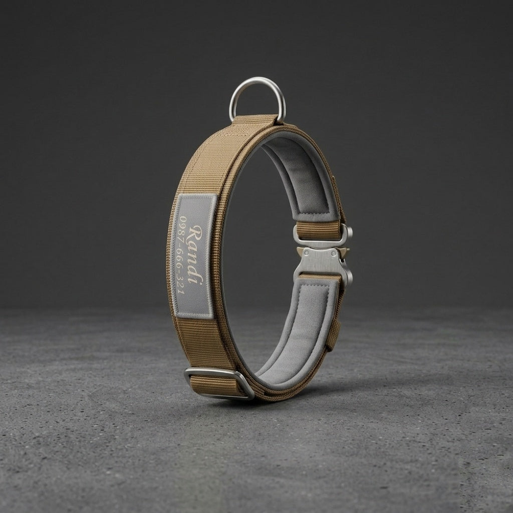 Personalized Tactical Dog Collar with Padded Lining | K9 Forge
