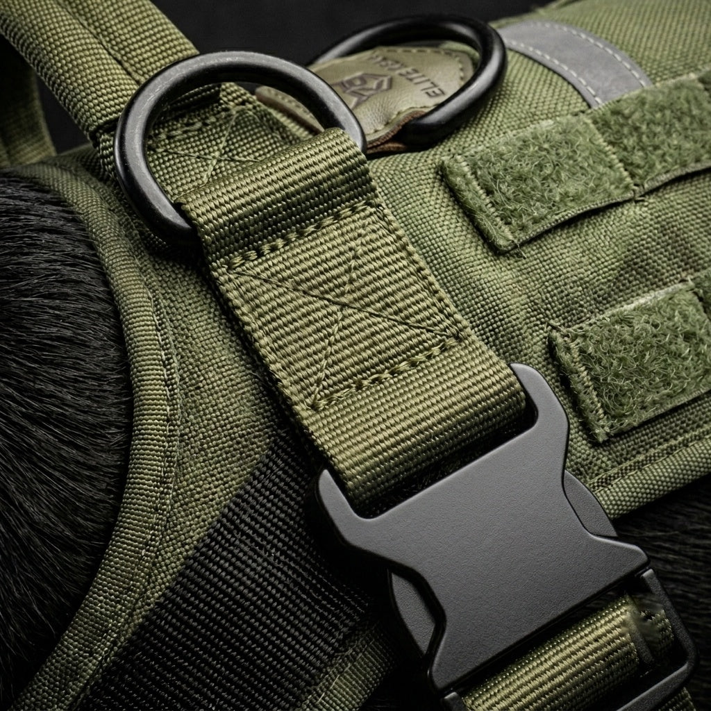 Tactical Dog Harness — No Pull Military K9 Vest, Waterproof, Reflective, Adjustable | German Shepherd, Malinois, Large Breeds