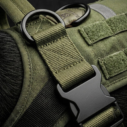 Tactical Dog Harness — No Pull Military K9 Vest, Waterproof, Reflective, Adjustable | German Shepherd, Malinois, Large Breeds