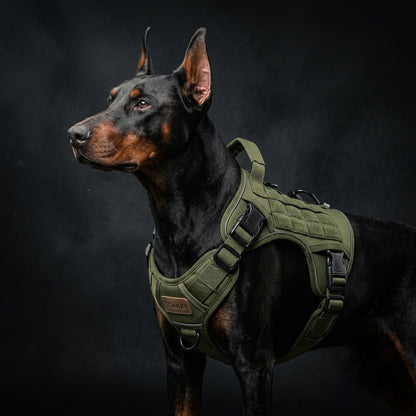 Tactical Dog Harness — No Pull Military K9 Vest, Waterproof, Reflective, Adjustable | German Shepherd, Malinois, Large Breeds