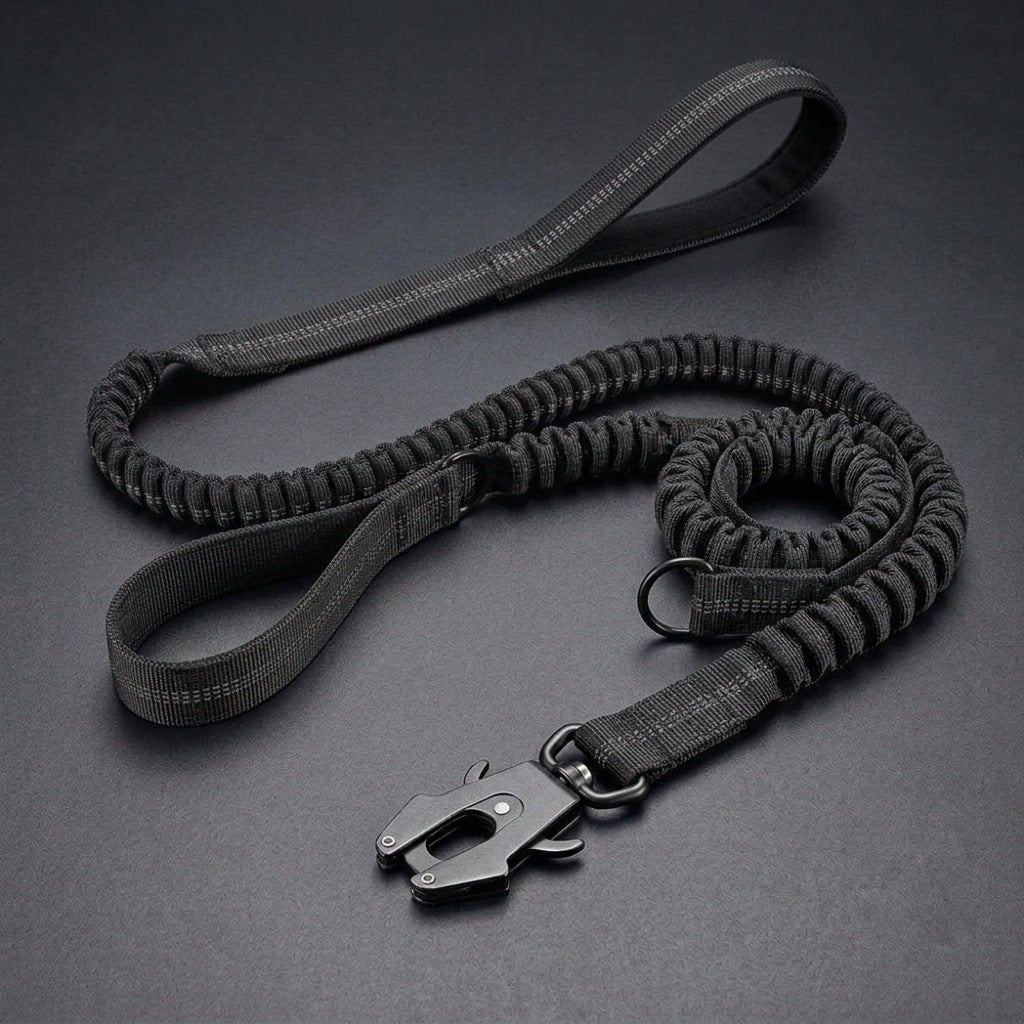 Cross-Border Medium And Large Dog Tactical Reflective Leash, Car-Mounted Pet Leash With Frog Buckle And Retractable Feature